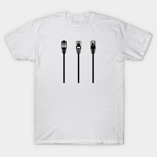 Network Ethernet Internet Cables T-Shirt by THP Creative